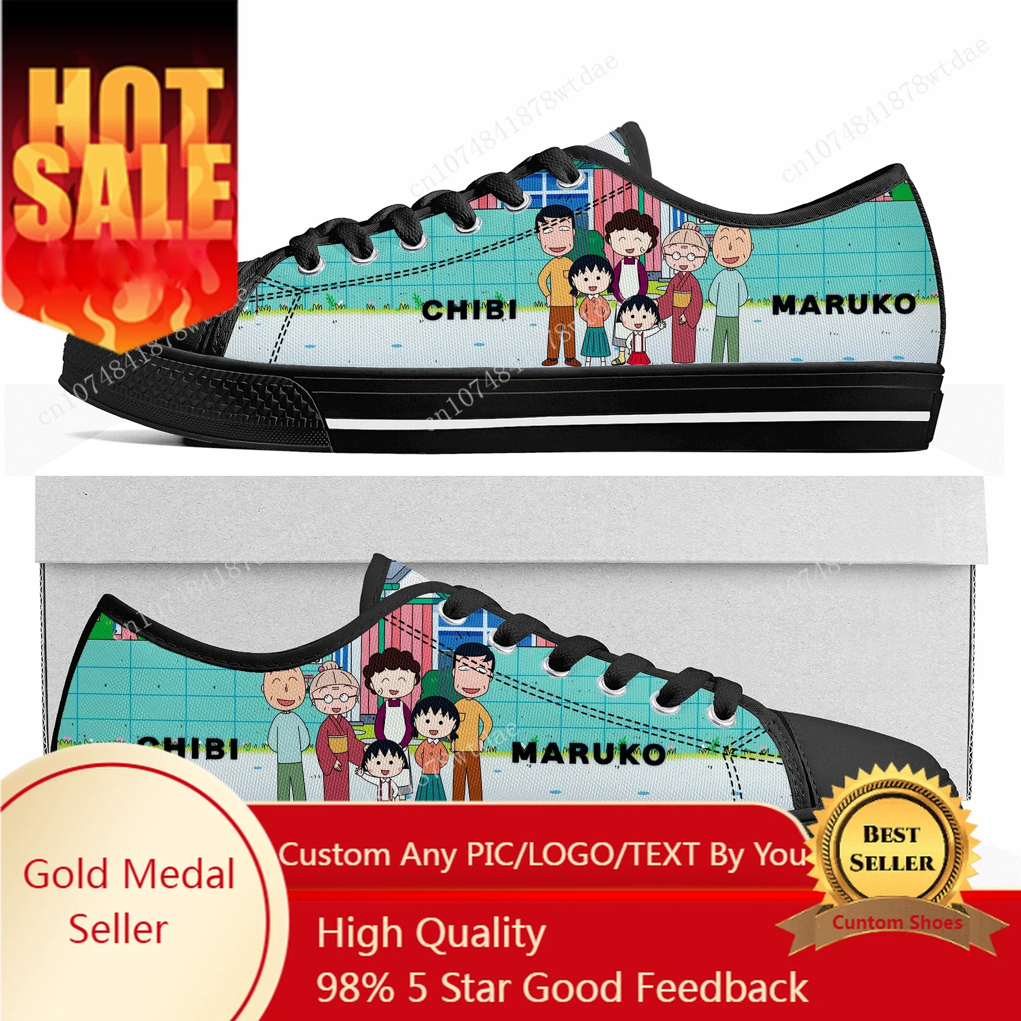 Chibi Maruko Low Top Sneakers Womens Mens Teenager High Quality Canvas Sneaker Casual Japanese Anime Cartoon Customize Shoes
Chibi Maruko Low Top Sneakers Womens Mens Teenager High Quality Canvas Sneaker Casual Japanese Anime Cartoon Customize Shoes