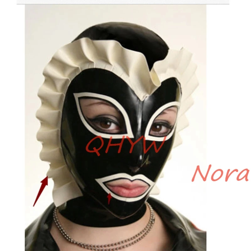 Latex Hoods Customized Fetish Rubber Mask Handmade Headgear Halloween Costumes for Women
Latex Hoods Customized Fetish Rubber Mask Handmade Headgear Halloween Costumes for Women