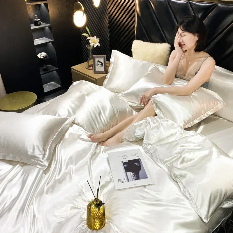 blending Mulberry Silk Bedding Set Silky High-end Queen Size Duvet Cover Set with Fitted Sheet Luxury Bedding Sets King Bed Sets
blending Mulberry Silk Bedding Set Silky High-end Queen Size Duvet Cover Set with Fitted Sheet Luxury Bedding Sets King Bed Sets