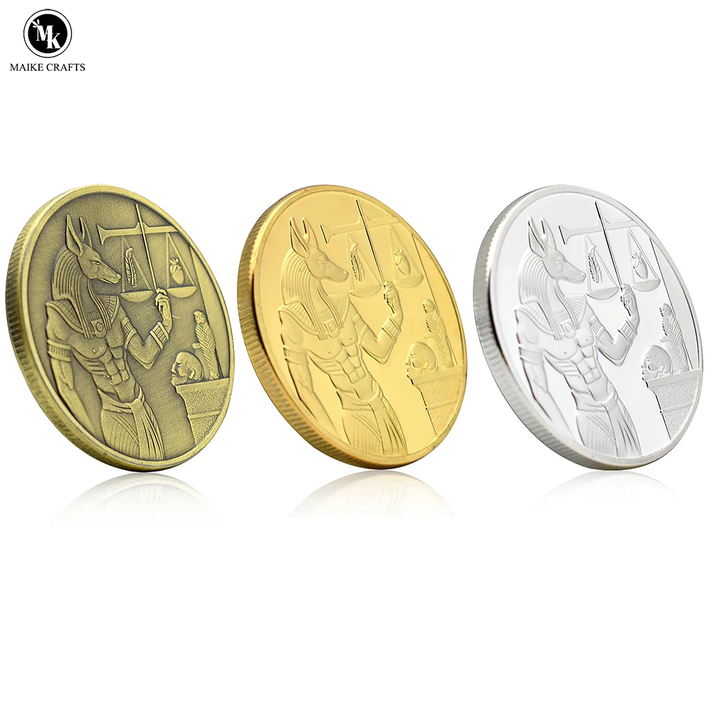 3 Pcs/set Egypt Anubis Challenge Coin Gold Silver Bronze Death Guardian Gold Coin Collection Gift
3 Pcs/set Egypt Anubis Challenge Coin Gold Silver Bronze Death Guardian Gold Coin Collection Gift