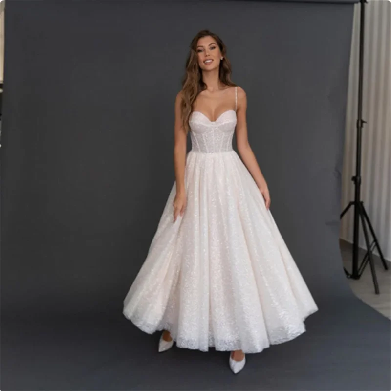 Long Elegant Evening Dress Party Robe Cocktail Femme Dress Spaghetti Straps Sequins Tea Length Cocktail Dress
Long Elegant Evening Dress Party Robe Cocktail Femme Dress Spaghetti Straps Sequins Tea Length Cocktail Dress