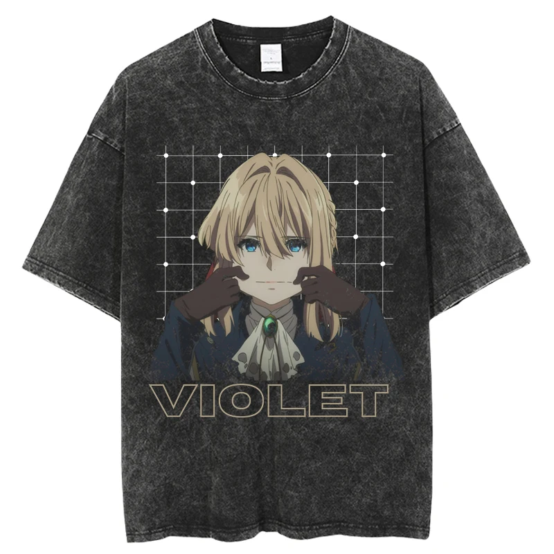 Violet Evergarden Washed vintage t shirt loose couple short sleeve goth tops graphic t shirts for women oversized t shirt
Violet Evergarden Washed vintage t shirt loose couple short sleeve goth tops graphic t shirts for women oversized t shirt