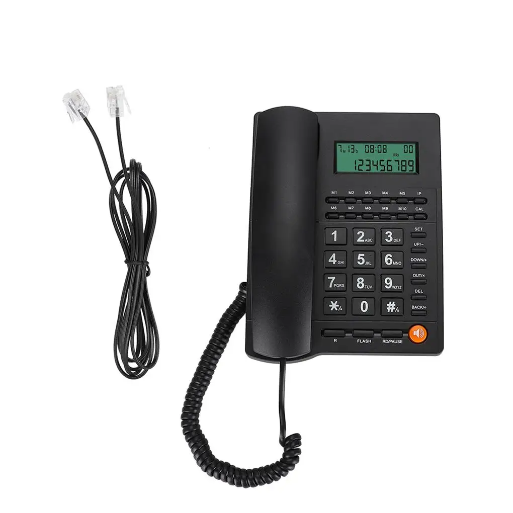 

Desktop Corded Landline Telephone Keypad Wired Household Telephones LCD Screen Business Caller ID Phone Home Hotel
