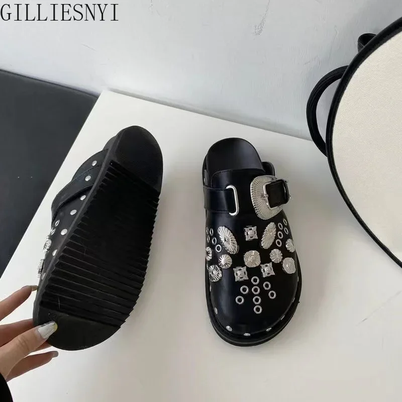 Woman Summer Slippers Shoes Women Gothic Punk Round Toe Platform Sandals Slide Lady High Heels Wedges Female Sandals Black Shoe
Woman Summer Slippers Shoes Women Gothic Punk Round Toe Platform Sandals Slide Lady High Heels Wedges Female Sandals Black Shoe