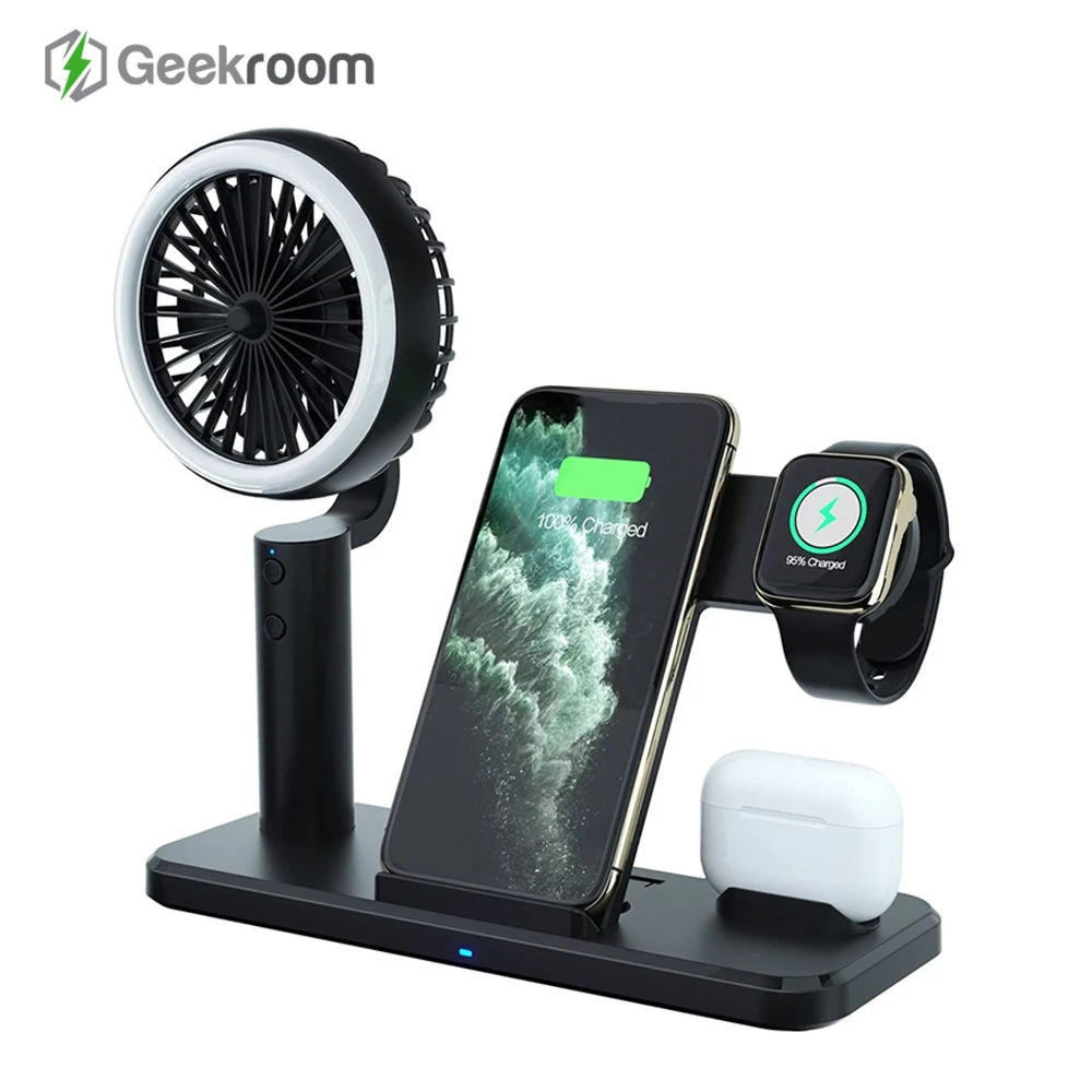 YOUXIU Portable Fan Stand For Macsafe Magnetic Wireless Charger Holder For Iphone Airpods 2 Iwatch with LED Light Electric fan
YOUXIU Portable Fan Stand For Macsafe Magnetic Wireless Charger Holder For Iphone Airpods 2 Iwatch with LED Light Electric fan