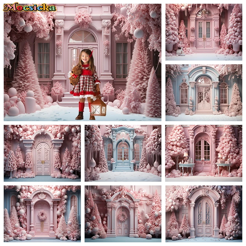 Mocsicka Winter Pink Door Photographic Backdrop Christmas Tree Birthday Girl Decoration Background Wreath Props Studio Photozone
Mocsicka Winter Pink Door Photographic Backdrop Christmas Tree Birthday Girl Decoration Background Wreath Props Studio Photozone