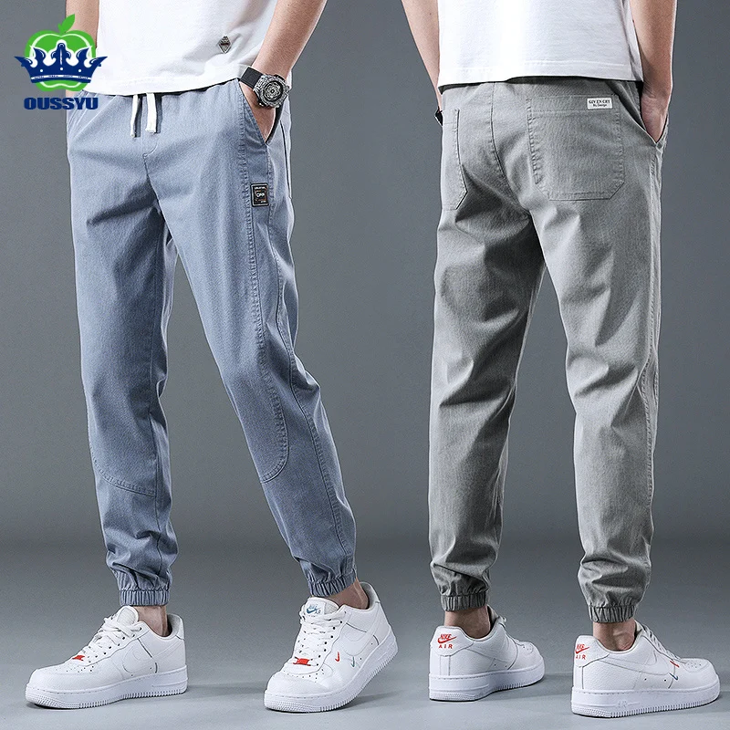 

2023 Spring Summer Cotton Jogger Pant Men Pants Harajuku Cargo Jeans Casual Harem Denim Korean Hip Hop Sweatpants Male Trousers