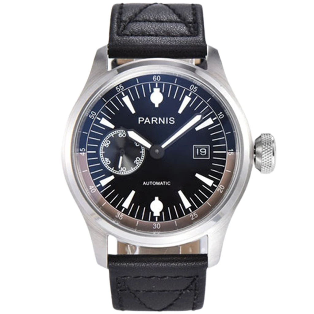 Parnis 47mm Men's Top Casual Business Mechanical Watch Black Dial Date Luminous Waterproof Power Reserve Men's Automatic Watch
Parnis 47mm Men's Top Casual Business Mechanical Watch Black Dial Date Luminous Waterproof Power Reserve Men's Automatic Watch