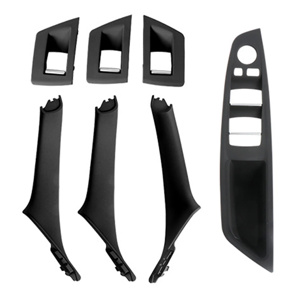7pcs For BMW 5 Series F10 F11 F18 RHD Front Inner Door Panel Handle Pull Trim Cover Black Door Panel Anti-scratch Part
7pcs For BMW 5 Series F10 F11 F18 RHD Front Inner Door Panel Handle Pull Trim Cover Black Door Panel Anti-scratch Part