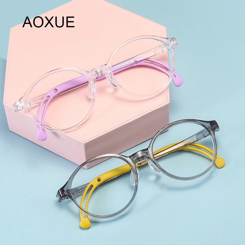 

Children Teens Myopia Glasses Frame Students TR90 Optical Eyeglasses Frames Silicone Flexible Protective Kids Boys Spectacles