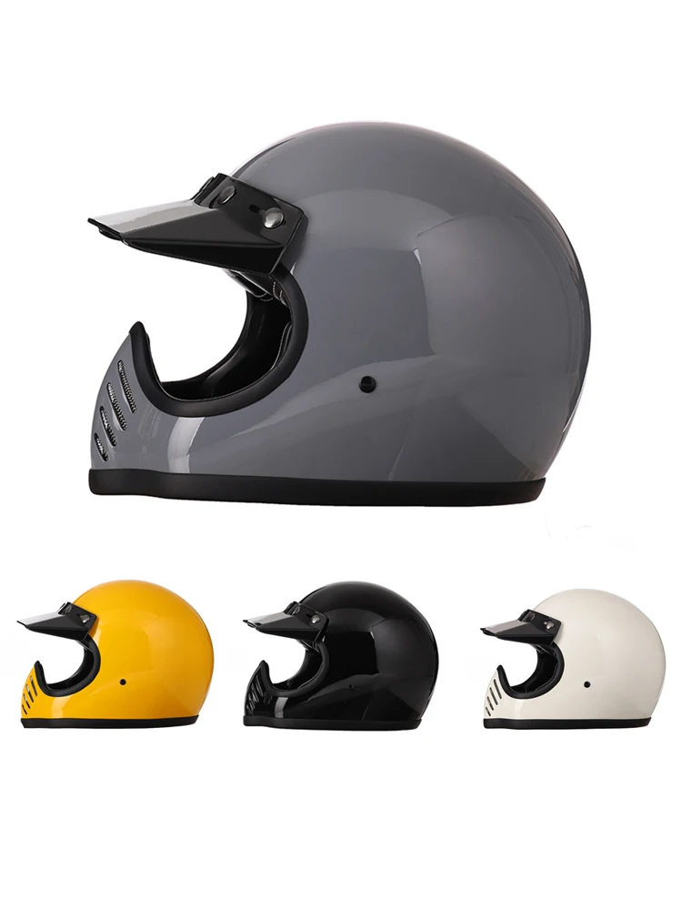 High Quality Fiberglass Classic Japan Style Full Face Motocross Capacete Japan Technology Handmade Motocross Helmet ECE-R22.05
High Quality Fiberglass Classic Japan Style Full Face Motocross Capacete Japan Technology Handmade Motocross Helmet ECE-R22.05
