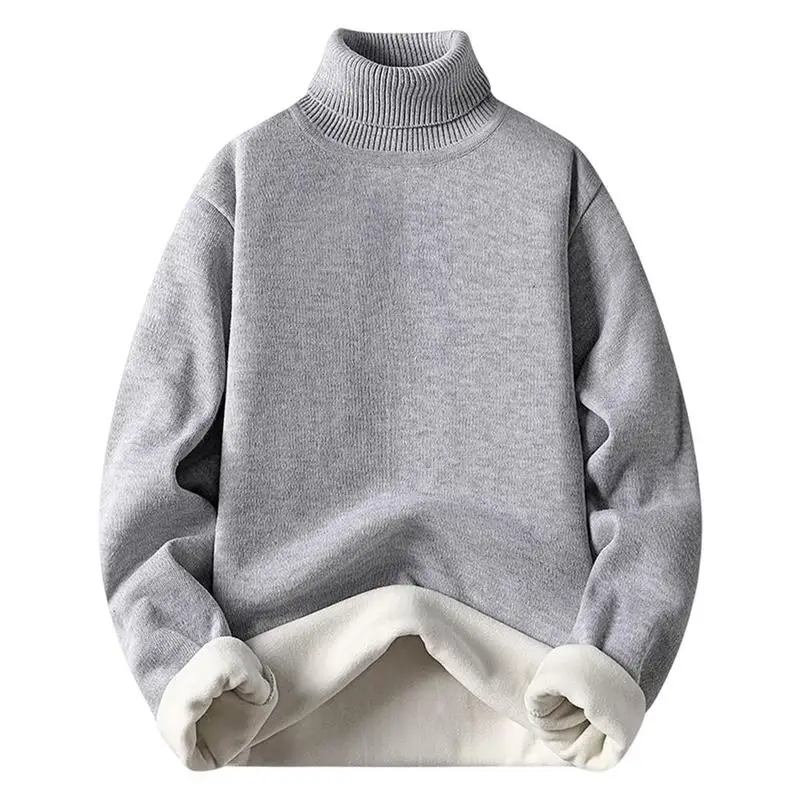 Mens Turtleneck Loose Long Sleeves Turtleneck For Men Casual Knitted Turtleneck Pullover Sweater Plush And Thicken Top 
Mens Turtleneck Loose Long Sleeves Turtleneck For Men Casual Knitted Turtleneck Pullover Sweater Plush And Thicken Top
