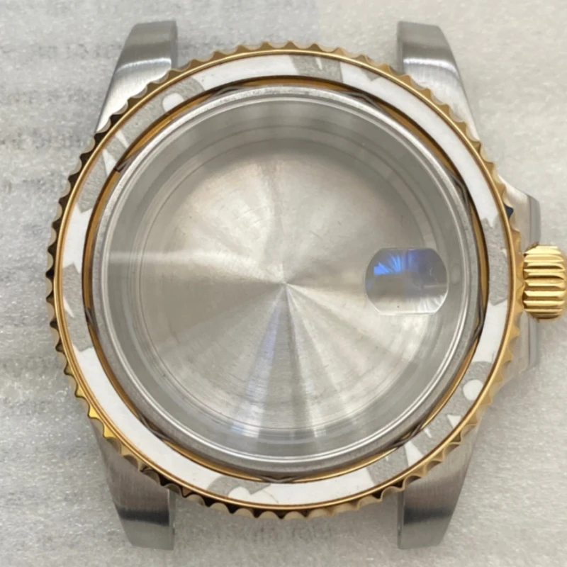 

40mm NH35 Case SUB Water Ghost Gold Case 316 Stainless Steel Sapphire Dial Diameter 28.5/29mm Suitable for NH35/4R36 Movement