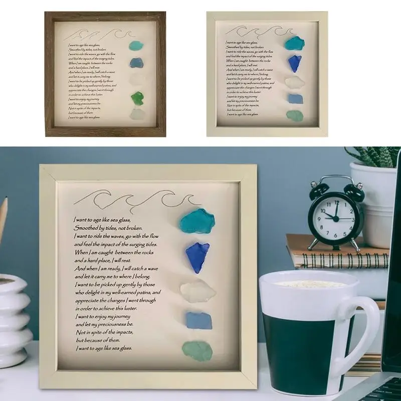 Sea Glass Art Decor Mini Sea Glass Desk Art Wall Decor Picture Frame Sea Glass Poetry Artwork Photo Frame For Bedroom Decor
Sea Glass Art Decor Mini Sea Glass Desk Art Wall Decor Picture Frame Sea Glass Poetry Artwork Photo Frame For Bedroom Decor