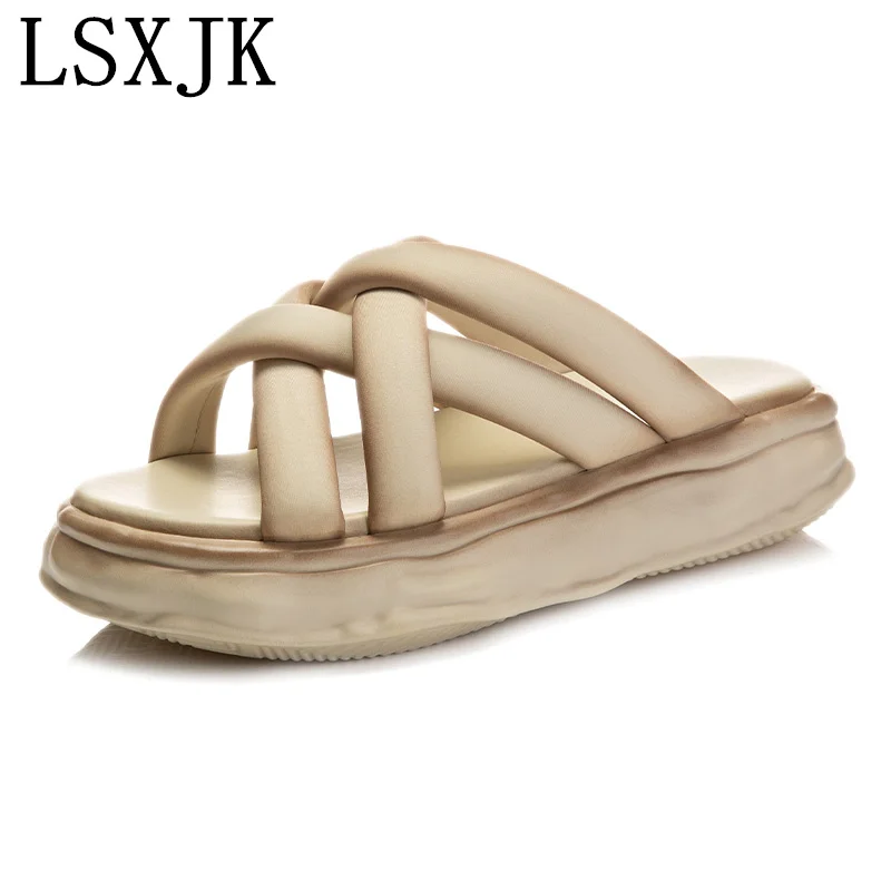 LSXJK Dissolving Bottom Spray Paint Slippers Female Outer Wear 2022 Summer Thick Bottom Cross Beach Sandals Casual Fashion Shoes
LSXJK Dissolving Bottom Spray Paint Slippers Female Outer Wear 2022 Summer Thick Bottom Cross Beach Sandals Casual Fashion Shoes