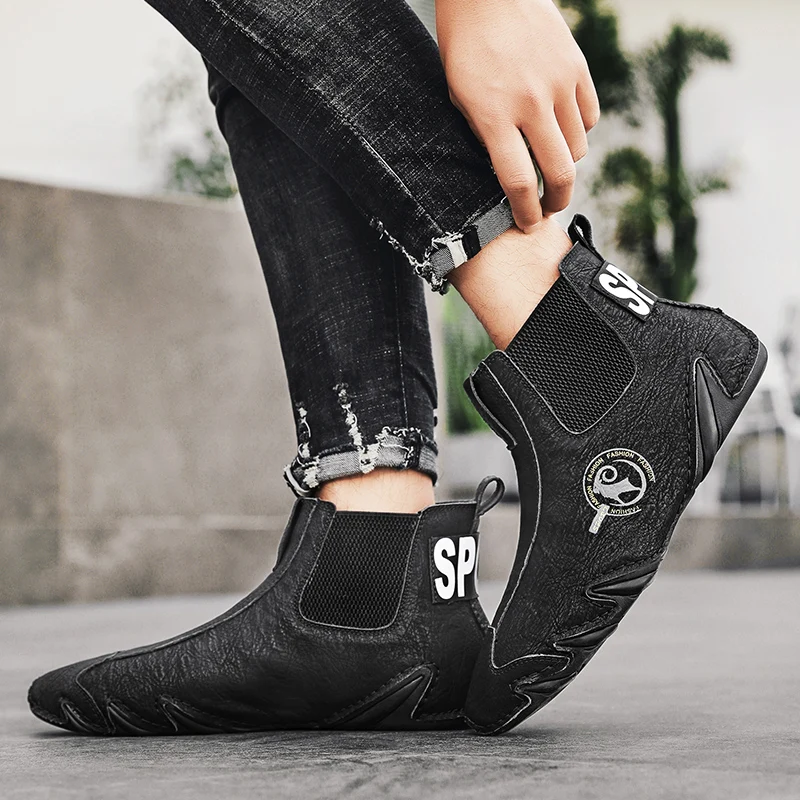 Men's Outdoor Winter Sports Hiking Handmade Suture Leather Sneakers Ankle Boots New Non Slip Casual Warm Plush Chelsea Men Boots
Men's Outdoor Winter Sports Hiking Handmade Suture Leather Sneakers Ankle Boots New Non Slip Casual Warm Plush Chelsea Men Boots