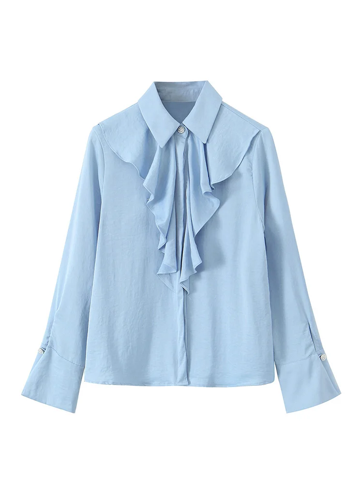 Tops For Women Shirts 2023 Fashion Clothes Elegant Ruffle Blouse Shirt Lapel Collar Button Up Long Sleeve Office Shirt Work Wear
Tops For Women Shirts 2023 Fashion Clothes Elegant Ruffle Blouse Shirt Lapel Collar Button Up Long Sleeve Office Shirt Work Wear