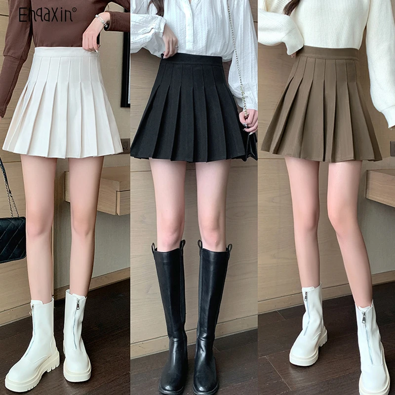 EHQAXIN Fashion Ladies Woolen Skirt New Casual High Waist A-Line Pleated Slim Short Skirt Versatile College Style For Girls S-XL
EHQAXIN Fashion Ladies Woolen Skirt New Casual High Waist A-Line Pleated Slim Short Skirt Versatile College Style For Girls S-XL