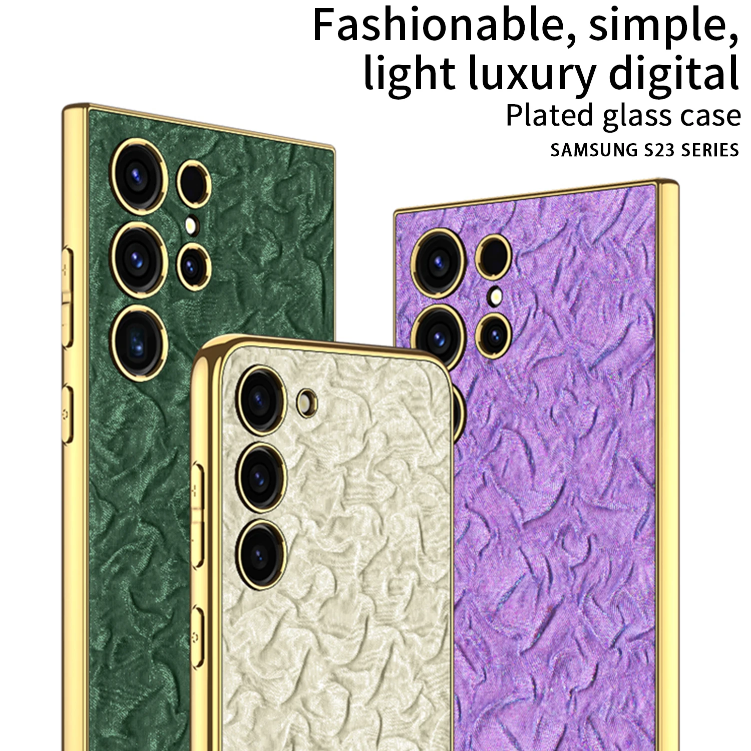 Ultra-Thin Fabric Plaid Hole protect Case for Samsung S23Ultra S22plus Electroplating Ins Style
Ultra-Thin Fabric Plaid Hole protect Case for Samsung S23Ultra S22plus Electroplating Ins Style