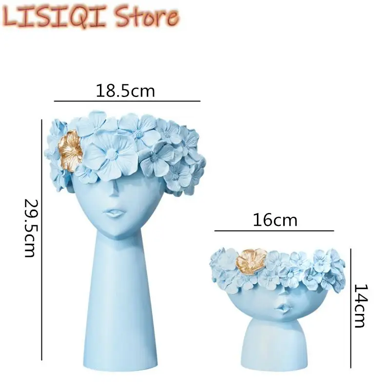 New Resin vase Home Decoration Resin statue sculpture Makeup brush holder Desktop storage box Pen holder Creativity Flower vase
New Resin vase Home Decoration Resin statue sculpture Makeup brush holder Desktop storage box Pen holder Creativity Flower vase
