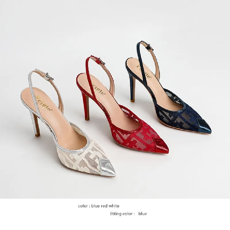 Summer new pointed mesh lace stiletto bridal wedding shoes with dress all-match large size small size low-heeled women's sandals
Summer new pointed mesh lace stiletto bridal wedding shoes with dress all-match large size small size low-heeled women's sandals