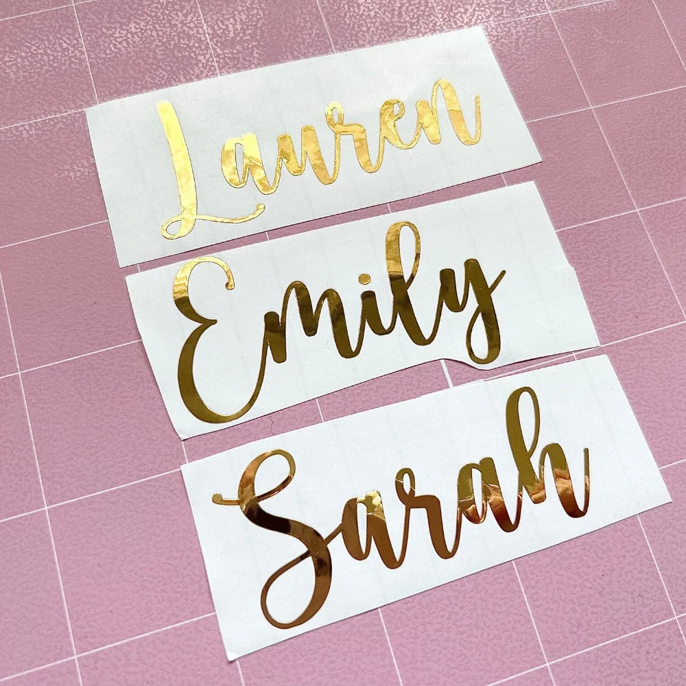 

Personalised Name Vinyl Stickers Decal Word Label Wedding Decor Bridesmaid Proposal Bridal Custom Name Lettering For Glass Decal