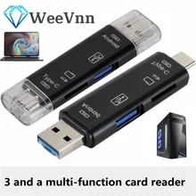 Type C&MicroUSB & USB 3 In 1 High-speed Universal OTG TF Card Reader for Android Phone Computer Extension Headers Type C&MicroUSB & USB 3 In 1 High-speed Universal OTG TF Card Reader for Android Phone Computer Extension Headers