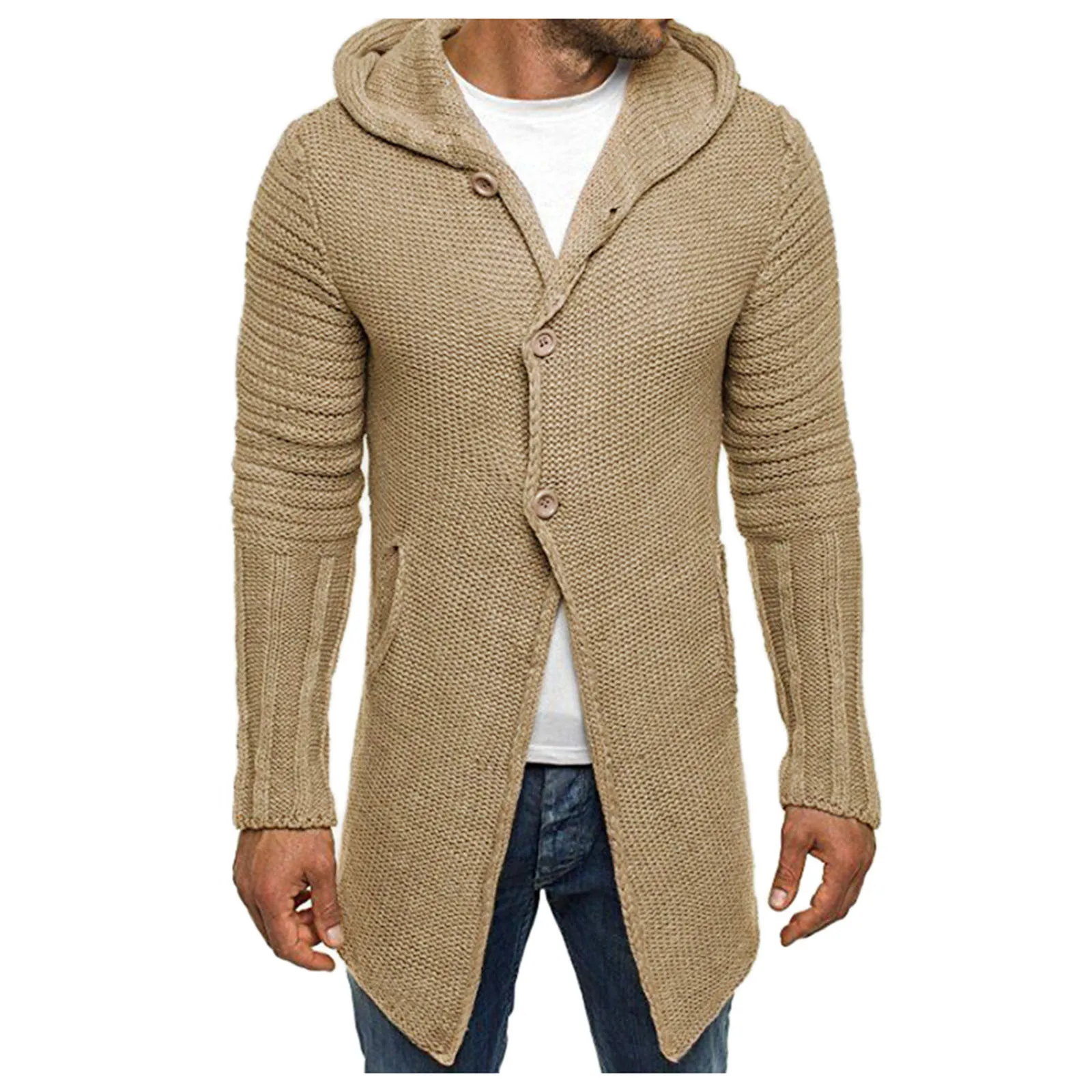 Knitting Coat Solid Color Sweaters Fashion Sweater Button Cardigan Hooded Men's Sweater Casual Men's Clothing Sueteres Hombre
Knitting Coat Solid Color Sweaters Fashion Sweater Button Cardigan Hooded Men's Sweater Casual Men's Clothing Sueteres Hombre