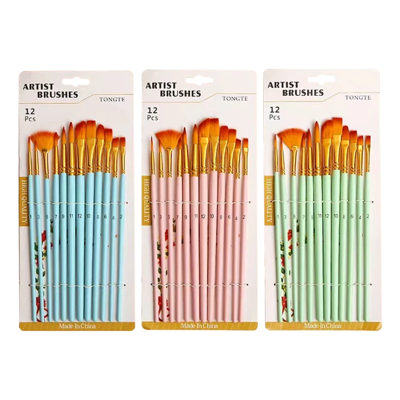 3/6/10/12Pcs High Quality Nylon Hair Wooden Handle Paint Brush Set Oil Watercolor Acrylic Painting Brushes Artist Art Supplies
3/6/10/12Pcs High Quality Nylon Hair Wooden Handle Paint Brush Set Oil Watercolor Acrylic Painting Brushes Artist Art Supplies