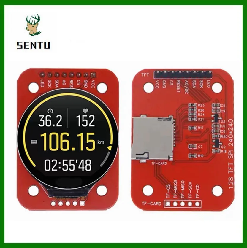 

TFT Display 1.28 Inch TFT LCD Display Module Round RGB 240*240 GC9A01 Driver 4 Wire SPI Interface 240x240 PCB For Arduino