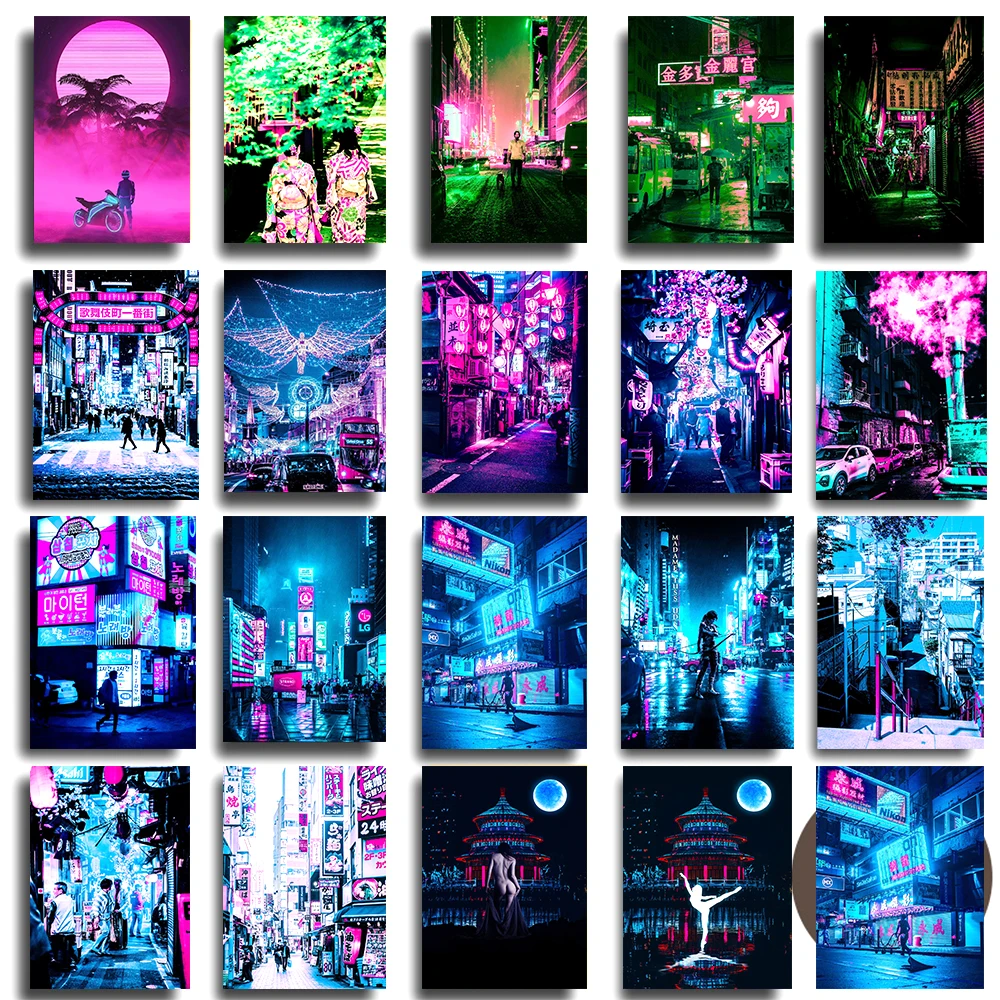 Neon Night City Street 80s Vaporwave Style Tokyo Print Art Canvas Poster For Living Room Decor Home Wall Picture
Neon Night City Street 80s Vaporwave Style Tokyo Print Art Canvas Poster For Living Room Decor Home Wall Picture