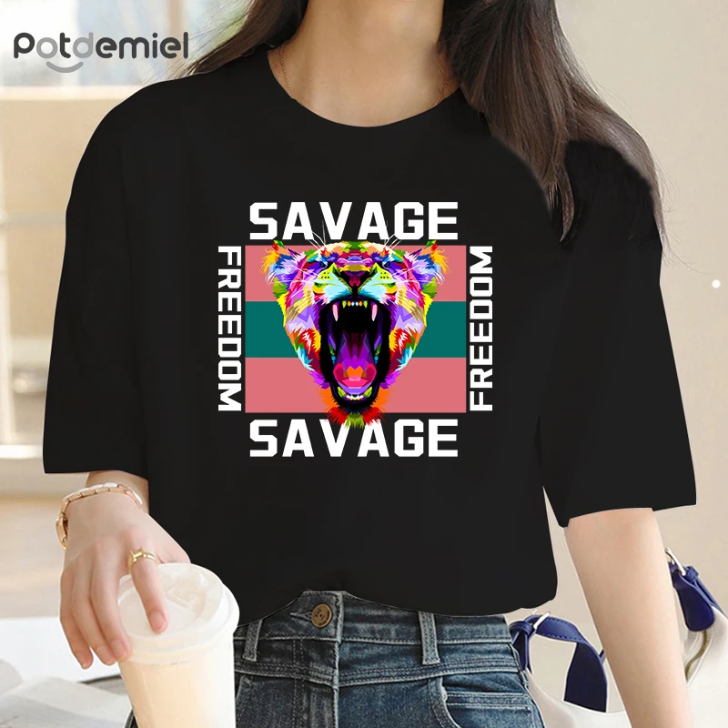 Savage Leopard Print Ladies Casual Floral T-Shirt Harajuku TShirt Fashionable Summer Shirt Short Sleeve T-Shirts
Savage Leopard Print Ladies Casual Floral T-Shirt Harajuku TShirt Fashionable Summer Shirt Short Sleeve T-Shirts