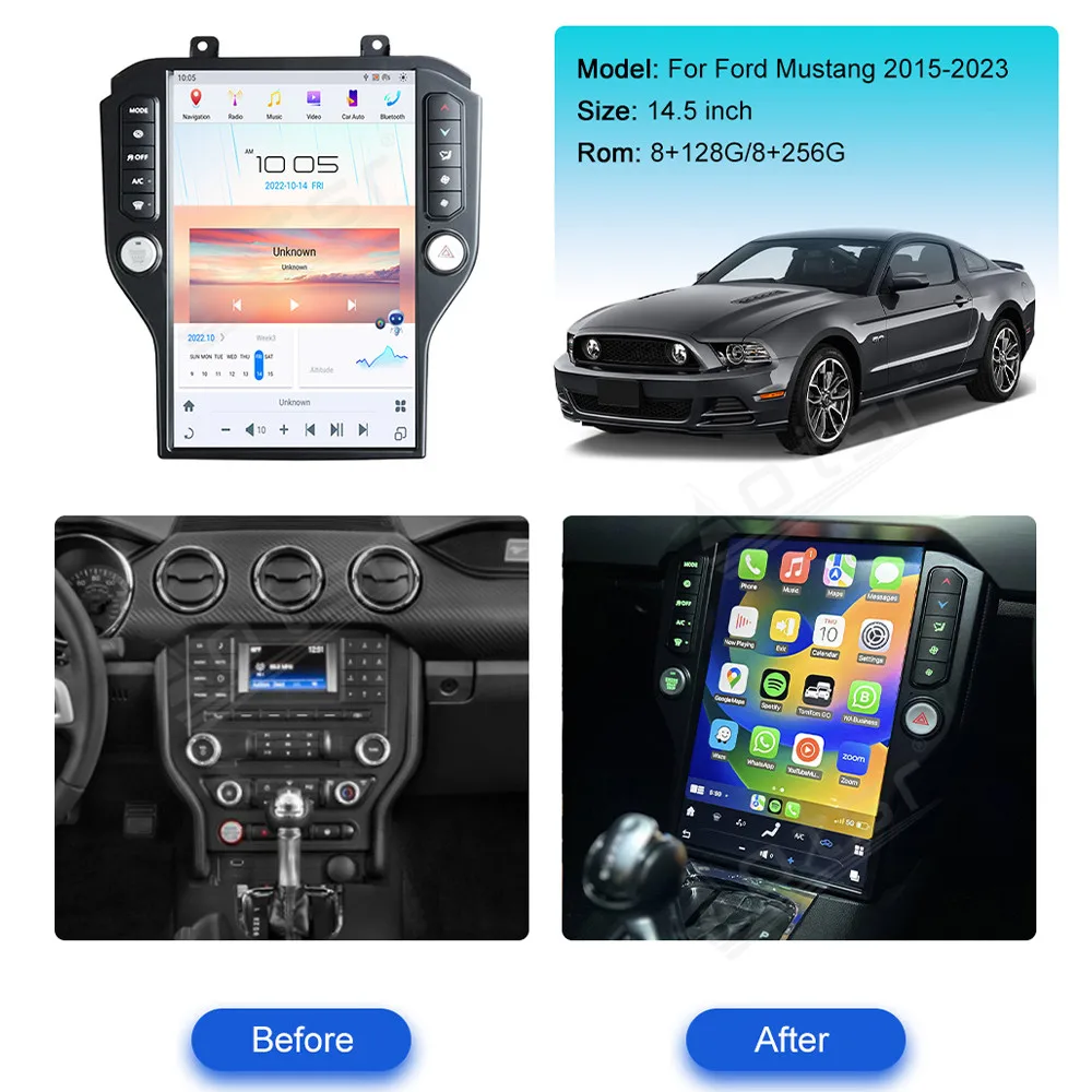 14.5" Car Radio For Ford Mustang 2015 2016 2017 2018 2019-2023 DVD Multimedia Video Player Stereo Auto GPS Navigation Carplay 4G
14.5" Car Radio For Ford Mustang 2015 2016 2017 2018 2019-2023 DVD Multimedia Video Player Stereo Auto GPS Navigation Carplay 4G