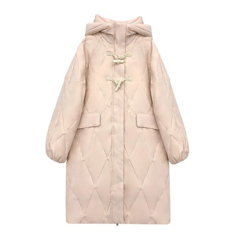 2023 New Mid-Length Overknee down Jacket Women's Loose Fashion Retro Horn Button Winter Clothes Student Coat
2023 New Mid-Length Overknee down Jacket Women's Loose Fashion Retro Horn Button Winter Clothes Student Coat