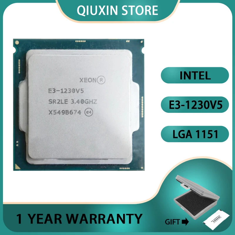 

E3-1230V E3-1230 Xeon 5 3,40 ГГц 8M 80 Вт LGA1151 V5 E3 1230 V 5 Бесплатная ххъядерный процесe3 1230 V5