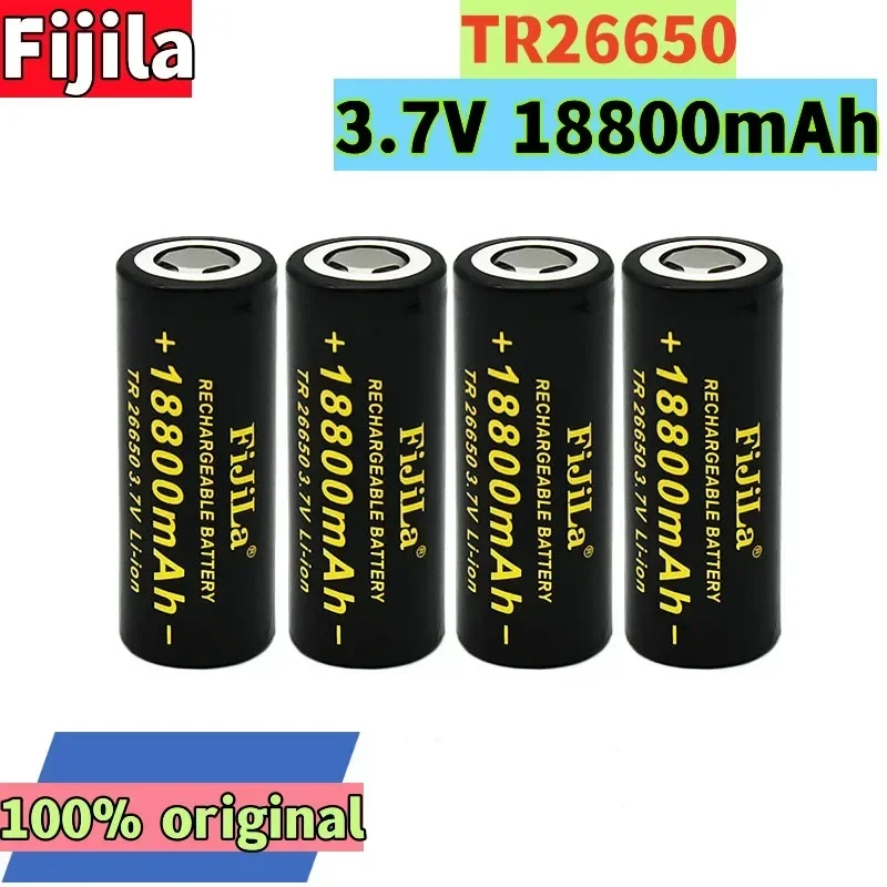 100% Original New 26650 Battery 18800mAh 3.7V 50A Lithium Ion Rechargeable Battery For 26650 LED Flashlight + Charger
100% Original New 26650 Battery 18800mAh 3.7V 50A Lithium Ion Rechargeable Battery For 26650 LED Flashlight + Charger