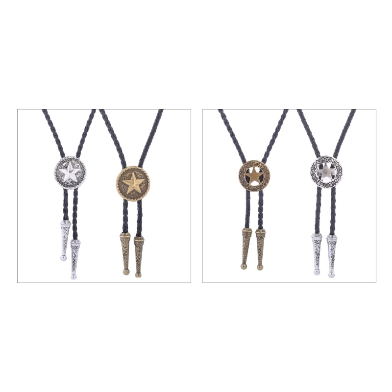 Western Cowboy Bolo Necktie with Carved Star Pendant Decor Vintage Tie for Men Dropship
Western Cowboy Bolo Necktie with Carved Star Pendant Decor Vintage Tie for Men Dropship