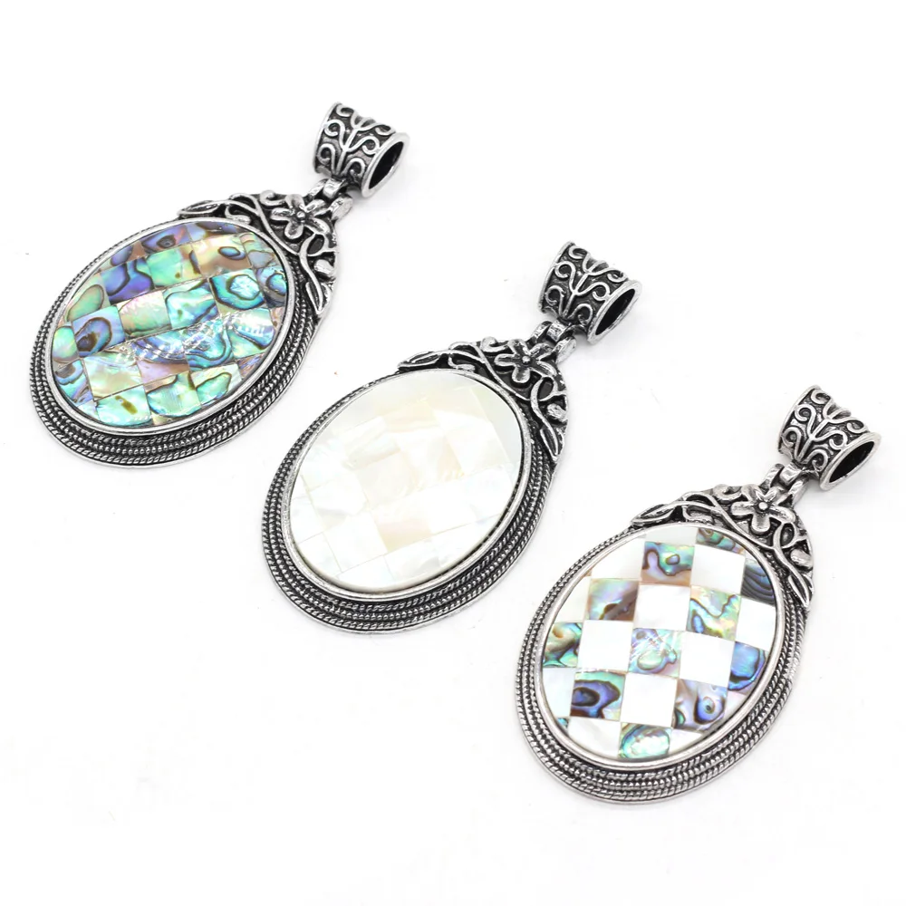 Wholesale3PCS Natural Shells White Abalone Shell Oval Pendant For Jewelry MakingDIY Necklace Earring Accessory Charm Gift40x60MM
Wholesale3PCS Natural Shells White Abalone Shell Oval Pendant For Jewelry MakingDIY Necklace Earring Accessory Charm Gift40x60MM