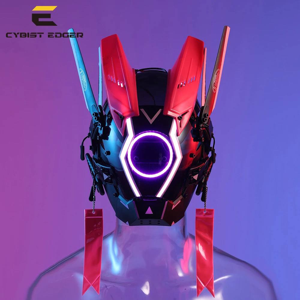 CyberPunk Mask Night City Festival Samurai Circular LED Lamp Cosplay ACG SCI-FI Helmet Halloween Party Gifts For Teenagers
CyberPunk Mask Night City Festival Samurai Circular LED Lamp Cosplay ACG SCI-FI Helmet Halloween Party Gifts For Teenagers