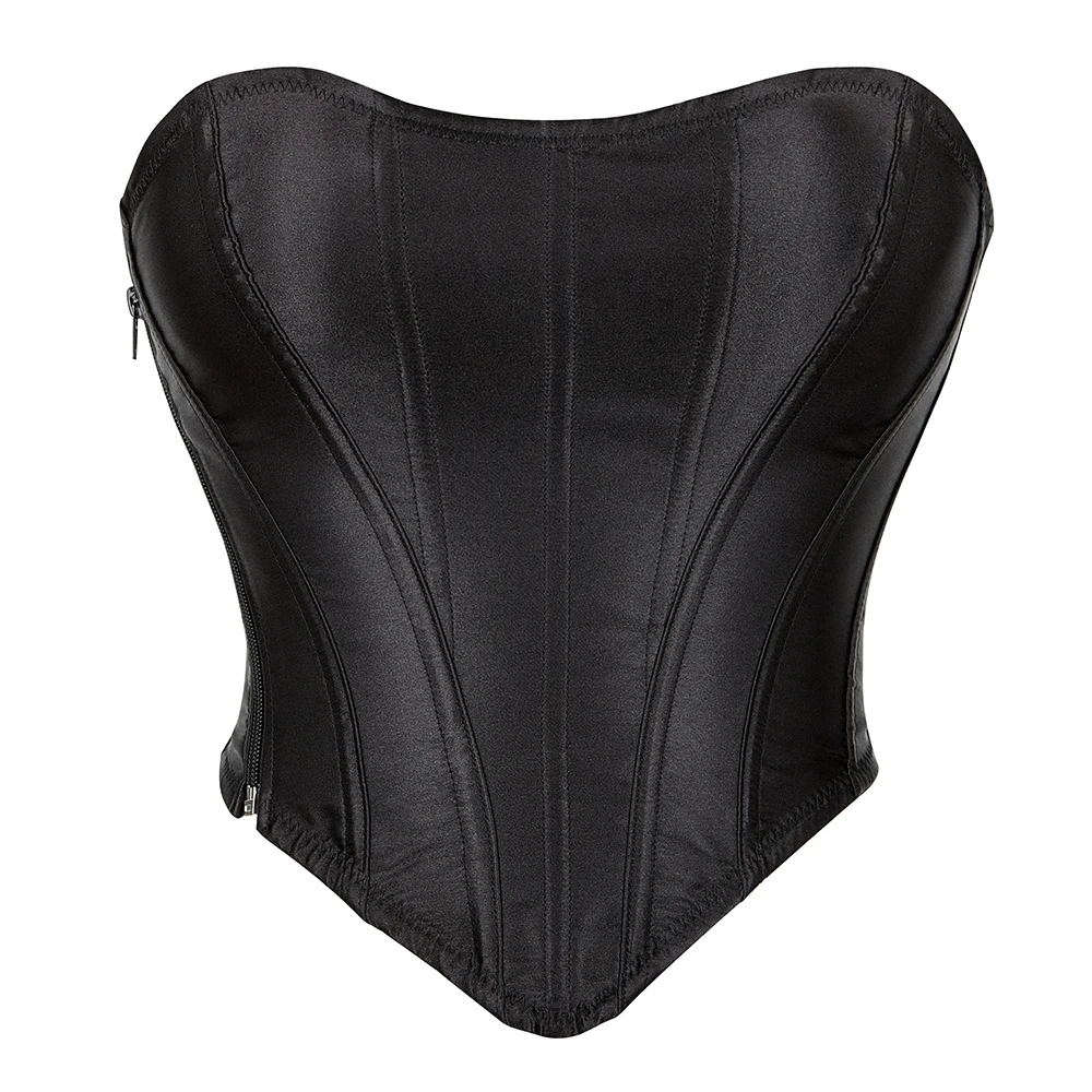 Women's Sexy Satin Sleeveless Comfortable Crop Tops Bustier Clubwear Tank Tops Underwear Overbust Corset
Women's Sexy Satin Sleeveless Comfortable Crop Tops Bustier Clubwear Tank Tops Underwear Overbust Corset