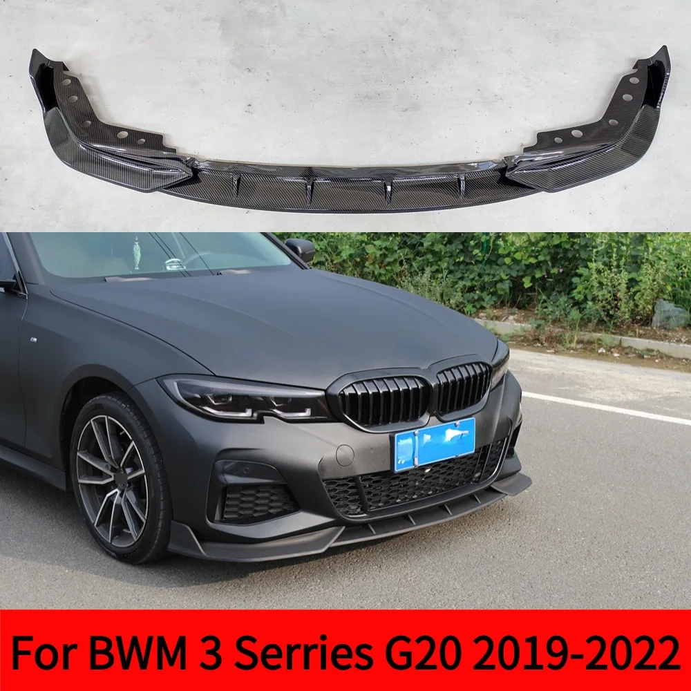 

For BMW 3 Series G20 G21 320i 325i 2019-2022 Car Front Bumper Splitter Chin Lip Spoiler Diffuser Guard Body Kit Tuning Protector