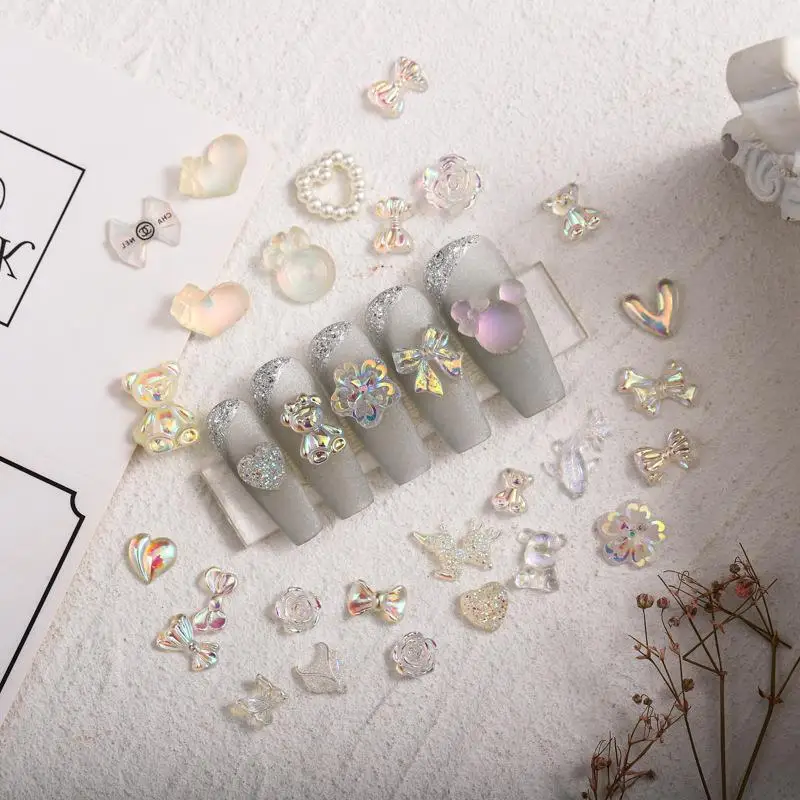 100pcs/pack Aurora 100 mixed butterfly rose 3D black white bow tie Nail Art Decoration Manicure DIY Accessories
100pcs/pack Aurora 100 mixed butterfly rose 3D black white bow tie Nail Art Decoration Manicure DIY Accessories