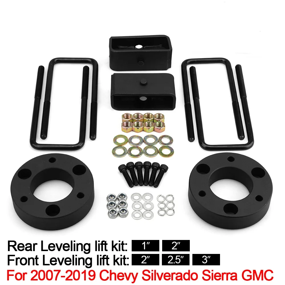 

2"/2.5"/3" Inch Front + 3" Rear Leveling Lift Kit for 2007-2019 Chevy Silverado GMC Sierra 1500