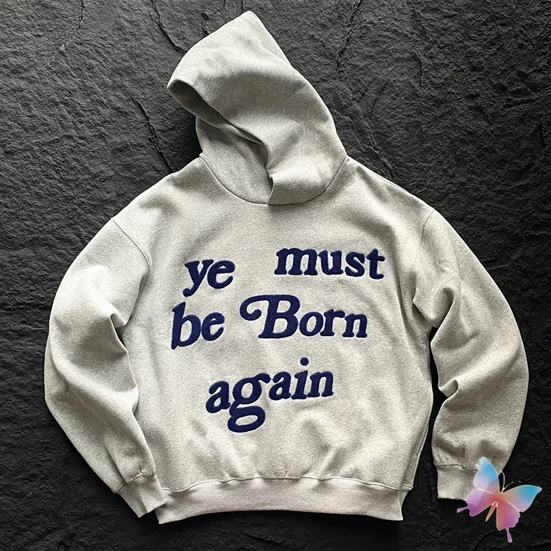 New Towel Embroidered Gray Kanye Ye Must Be Born Again Hoodies High Quality Foam Letter Print Casual Men Women CPFM Sweatshirt
New Towel Embroidered Gray Kanye Ye Must Be Born Again Hoodies High Quality Foam Letter Print Casual Men Women CPFM Sweatshirt