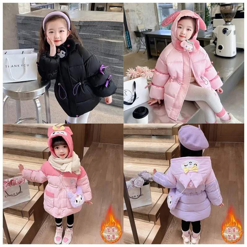 Cartoon Sanrioed My Melody Kuromi Cute Girls Fashion Sweet Warm Hooded Coat Kawaii Winter Thickened Down Cotton Jacket Kids Gift
Cartoon Sanrioed My Melody Kuromi Cute Girls Fashion Sweet Warm Hooded Coat Kawaii Winter Thickened Down Cotton Jacket Kids Gift