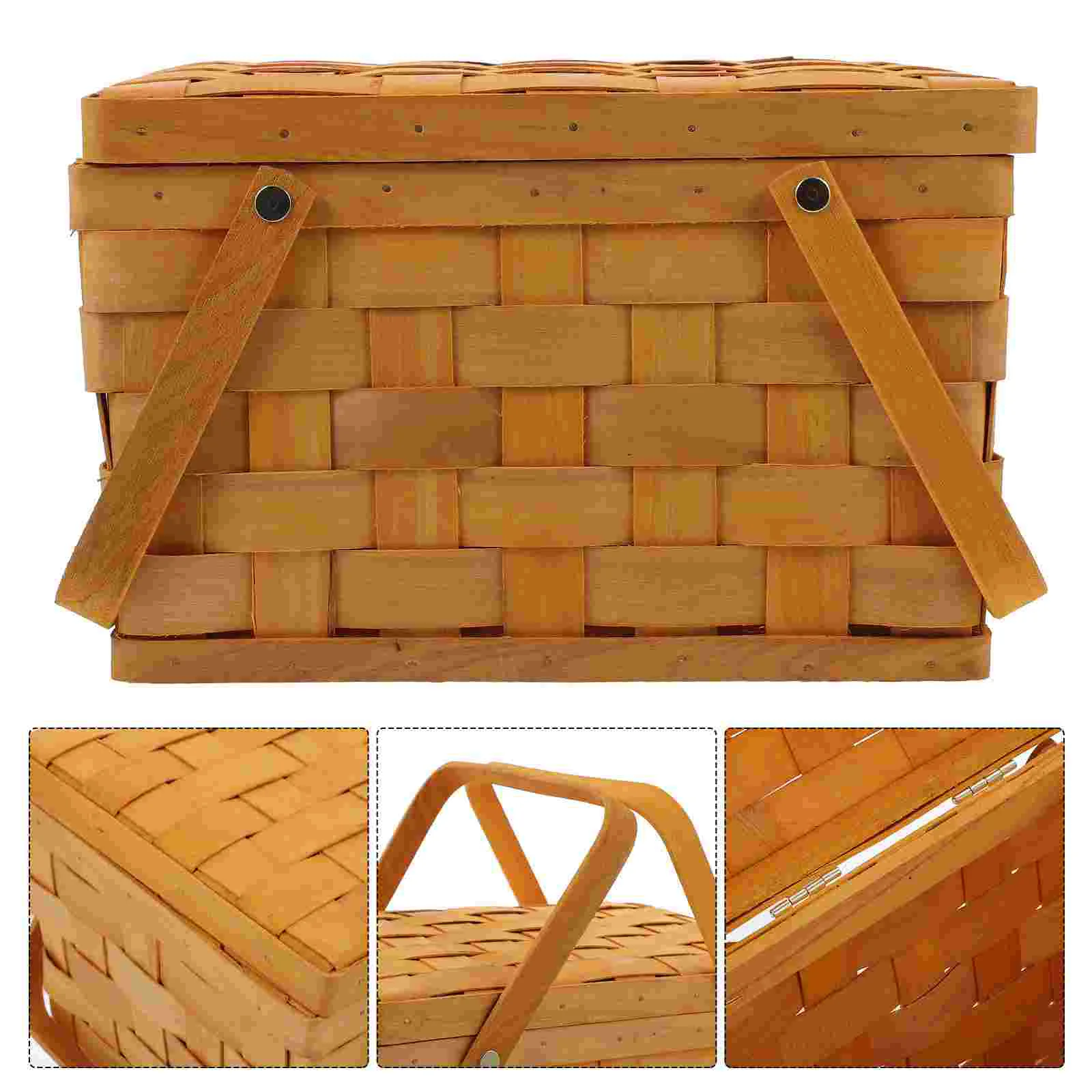 Picnic Basket with Lid Wicker Picnic Hamper Woven Fruit Basket Shopping Basket Camping Storage for Parties and BBQs
Picnic Basket with Lid Wicker Picnic Hamper Woven Fruit Basket Shopping Basket Camping Storage for Parties and BBQs