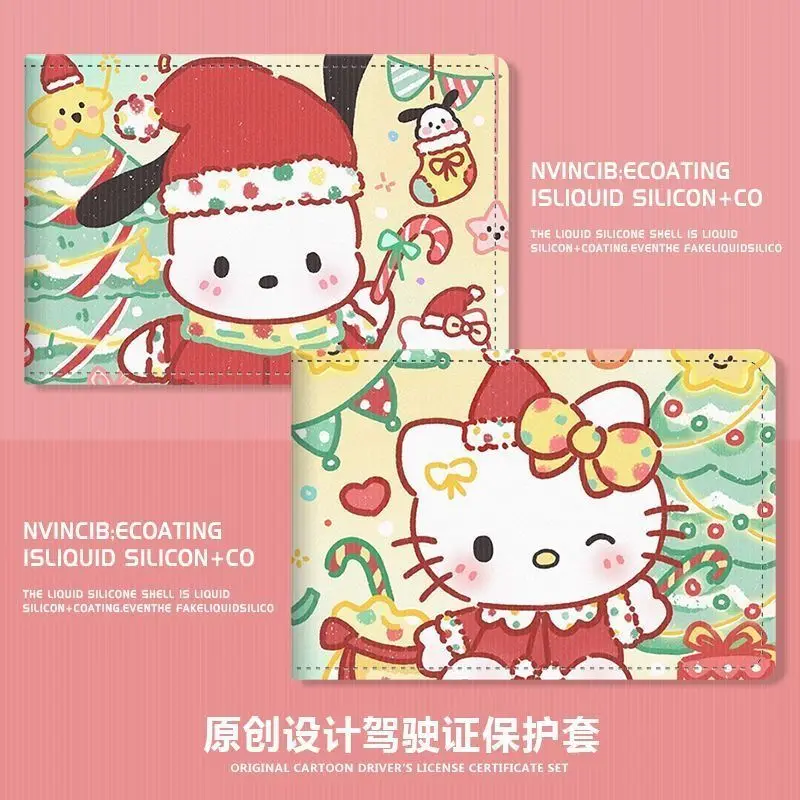 Kawaii Sanrio, Hello Kitty acco аниме Рождественская печать, защита водительского удостоверения, студенческий кампус, набор карт, сумка для карт, подарок
Kawaii Sanrio, Hello Kitty acco аниме Рождественская печать, защита водительского удостоверения, студенческий кампус, набор карт, сумка для карт, подарок