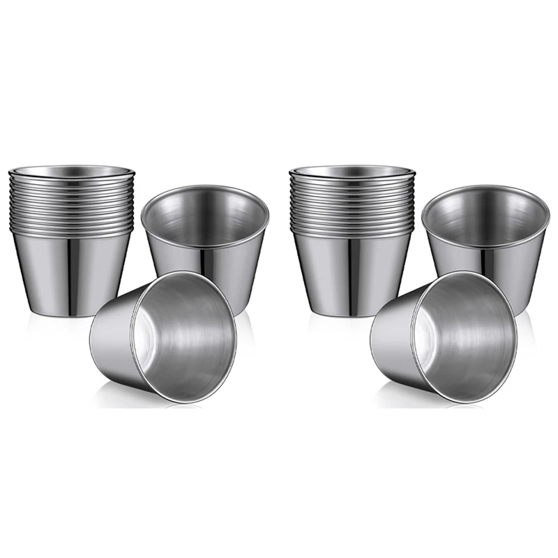 96 Packs 1.5Oz/45Ml Condiment Sauce Cups Stainless Steel Dipping Sauce Cups Reusable Condiment Dishes
96 Packs 1.5Oz/45Ml Condiment Sauce Cups Stainless Steel Dipping Sauce Cups Reusable Condiment Dishes