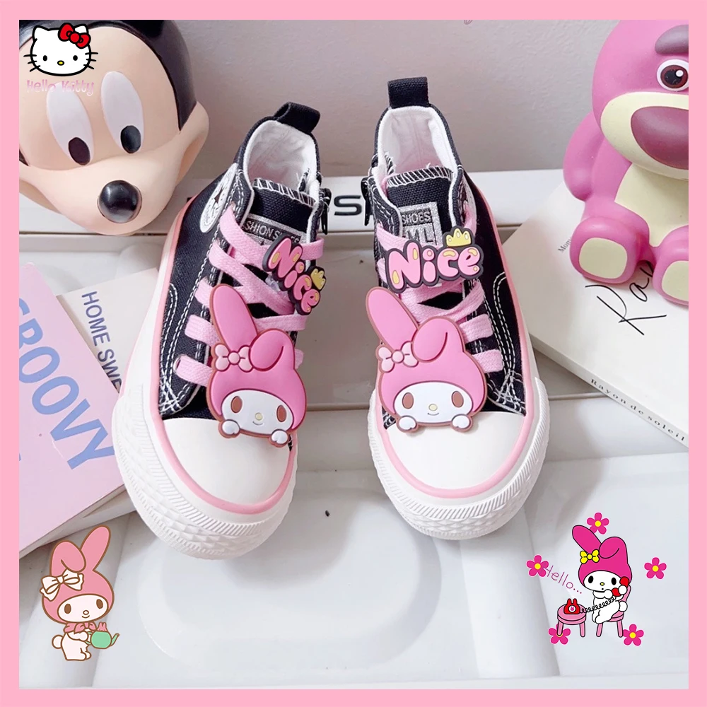 Anime Sanrios Kuromi My Melody Girls Canvas Casual Shoes Student Kid's Autumn Cute High-Quality Cartoon Breathable Walking Shoes
Anime Sanrios Kuromi My Melody Girls Canvas Casual Shoes Student Kid's Autumn Cute High-Quality Cartoon Breathable Walking Shoes