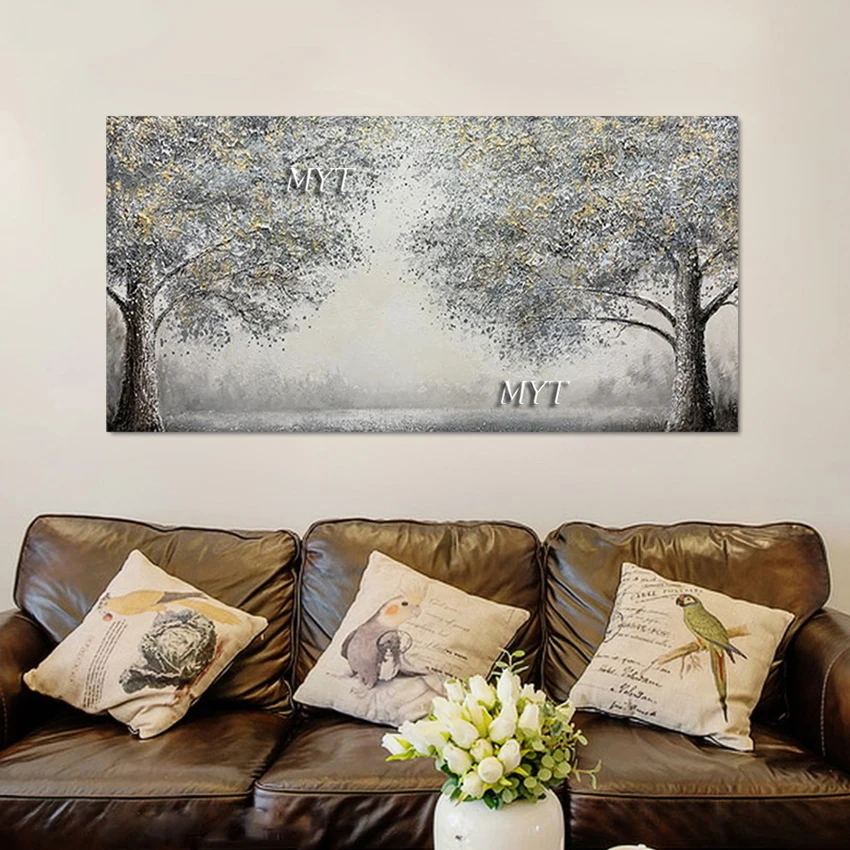 

Abstract Art Trees Oil Painting Unframed Large Modern Acrylic Canvas Home Hotel Wall Decoration Picture Latest Arrival Artwork